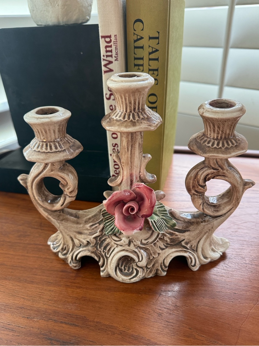 Vintage Italian Capodimonte Candle Holder - Bassano Italy